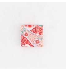 Porte-baguettes carrée en porcelaine SAKURA REd 3.4x1.2cm