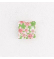 Porte-baguettes carrée en porcelaine SAKURA GREEN 3.4x1.2cm