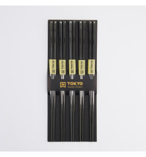 Baguettes coréennes plates en inox NOiRES 23cm