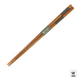 Baguettes japonaises en bambou AiZOME NOiR SEiGAihA 21cm