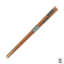 Baguettes japonaises en bambou AiZOME NOiR UZUMAKi 21cm