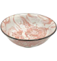 Bol à soupe RAMEN en porcelaine japonaise DRAGON ROUGE demi-relief d19cm