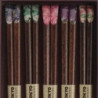 Boîte de 5 baguettes japonaises biseauté en bois Fleurs KEiShA hANA 21cm