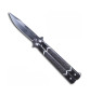 Couteau papillon Balisong noir et gris SPiRALES