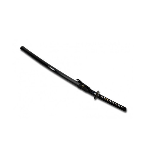 Katana forgé main MOJi fourreau noir en bois laqué (lame MARU)