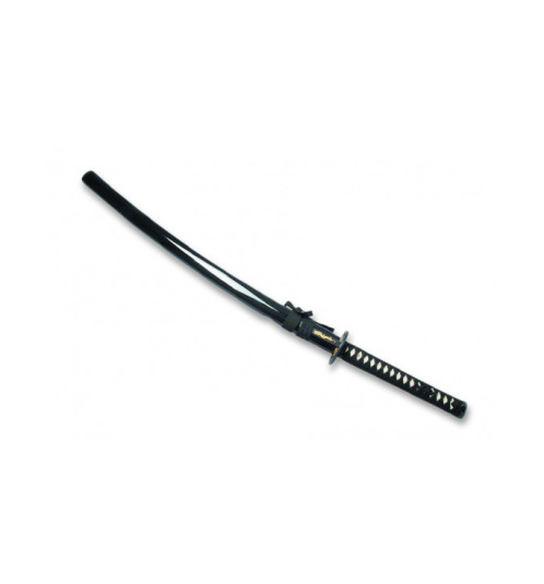 Katana forgé main KOZUKA fourreau noir en bois laqué (lame MARU)