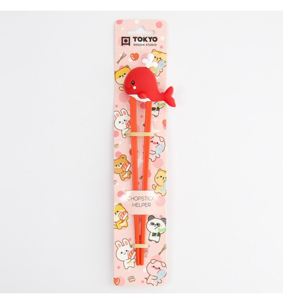 Baguettes enfant BALEiNE ROUGE en silicone (21.5cm)