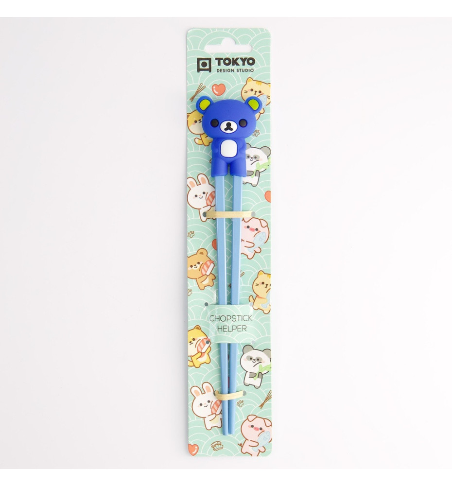 Baguettes enfant OURS BLEU en silicone (21.5cm)
