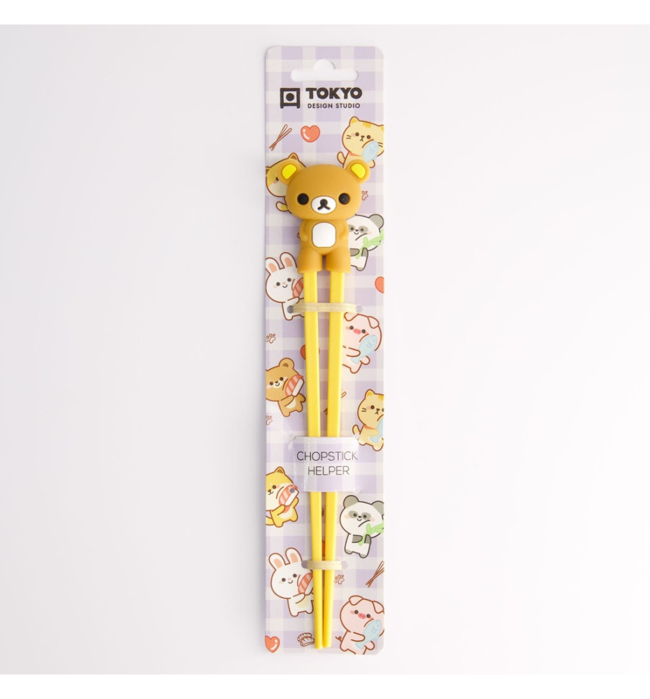 Baguettes enfant OURS BRUN en silicone (21.5cm)