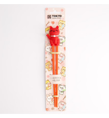 Baguettes enfant MANEKi NEKO ROUGE en silicone (21.5cm)
