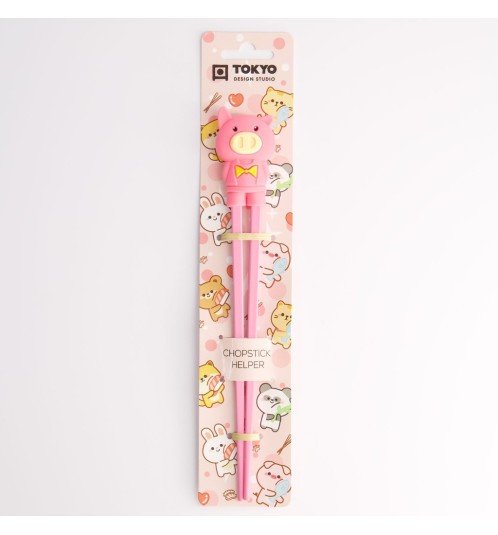 Baguettes enfant COChON ROSE en silicone (21.5cm)