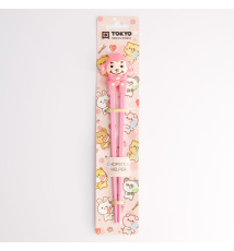 Baguettes enfant SiNGE ROSE en silicone (21.5cm)