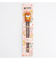 Baguettes enfant ShibA BRUN en silicone (21.5cm)