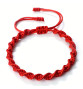 Bracelet rouge tressé ajustable TORSAdES