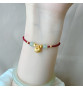 Bracelet rouge tressé ajustable BOURSE d'OR (Richesse)