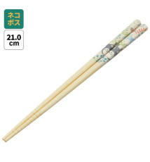 Baguettes en bambou Totoro gris Feuilles - Mon Voisin Totoro© (h20cm)