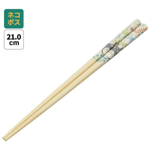 Baguettes en bambou Totoro gris Feuilles - Mon Voisin Totoro© (h20cm)