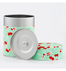 Boîte à thé japonaise (chazutsu) papier washi SAKANA (150g)