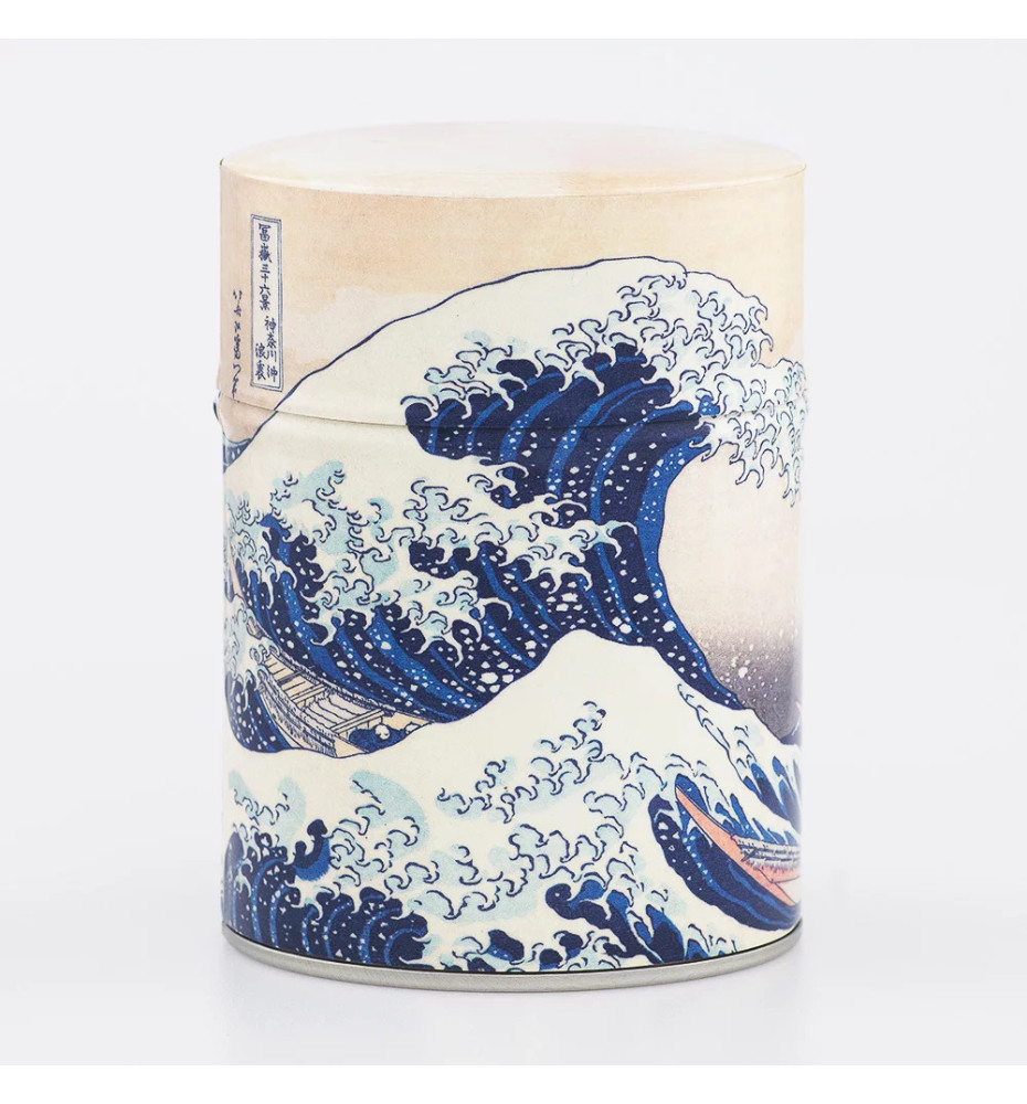 Boîte à thé japonaise (chazutsu) imprimé HOKKUSAi (150g)