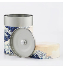 Boîte à thé japonaise (chazutsu) imprimé HOKKUSAi (150g)