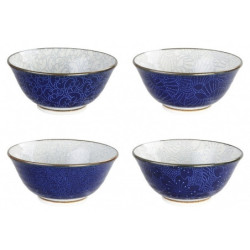 Coffret 4 bols à riz iNdiGO (d15cm)