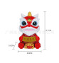 Lion du Nouvel An Chinois animé 100% solaire ROUGE h9cm