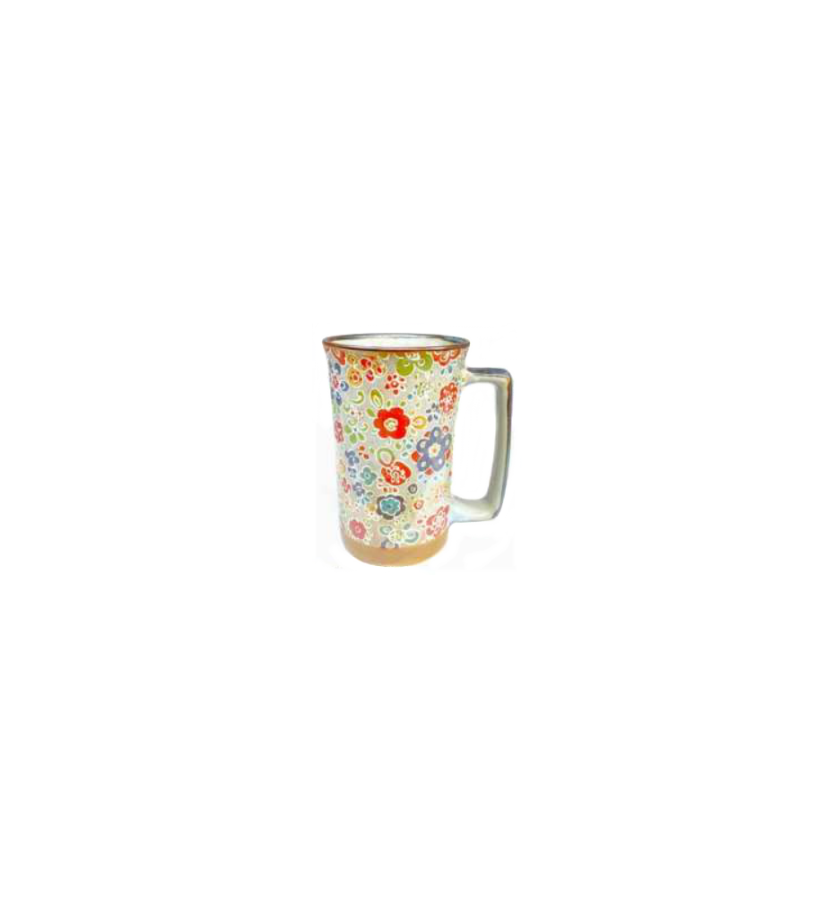 Mug en céramique japonaise 1000 FLEURS BLEU 35cl