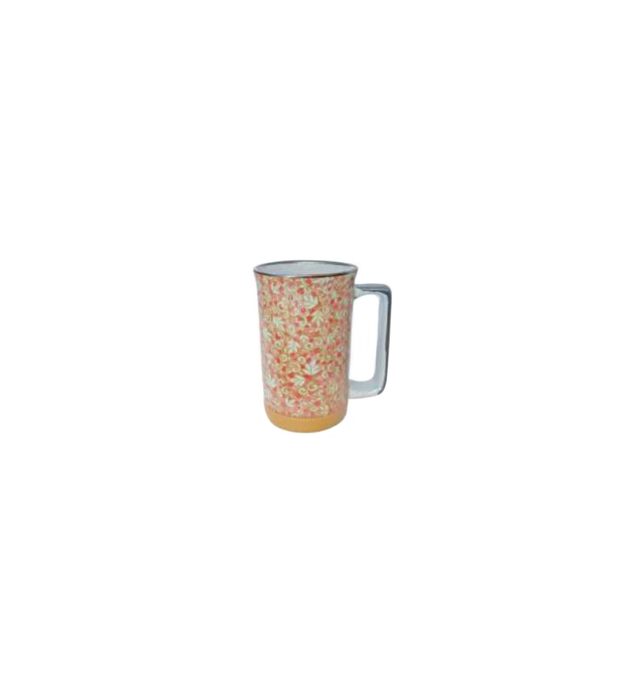 Mug en céramique japonaise FEUiLLES ROSE 35cl