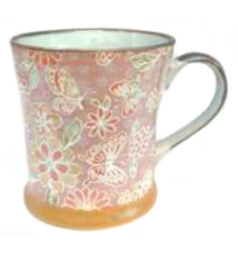Mug en céramique japonaise 1000 FLEURS ROSE 25cl