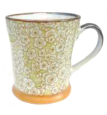 Mug en céramique japonaise PRUNiERS JAUNE 25cl