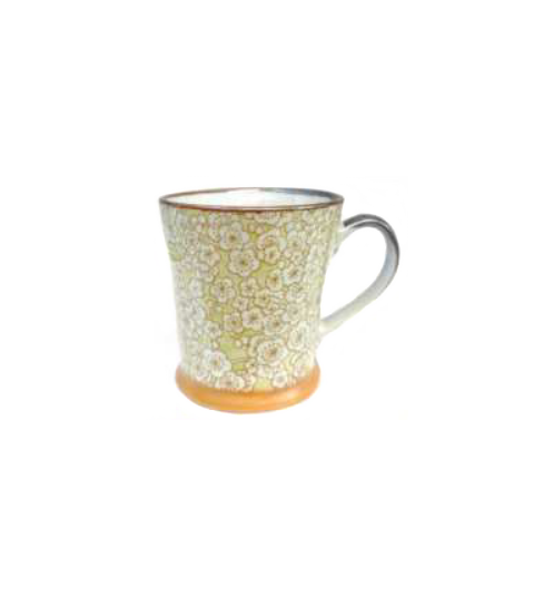 Mug en céramique japonaise PRUNiERS JAUNE 25cl