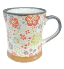 Mug en céramique japonaise 1000 FLEURS BLEU 25cl