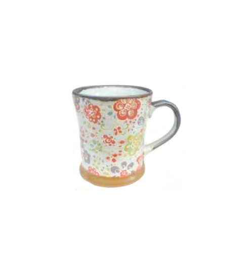 Mug en céramique japonaise 1000 FLEURS BLEU 25cl