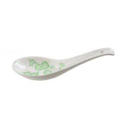 Cuillère à soupe FLEURS VERTES en porcelaine