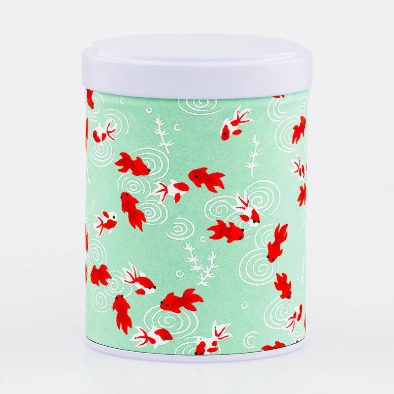 Boîte à thé japonaise (chazutsu) Papier Washi SAKANA (150gr)
