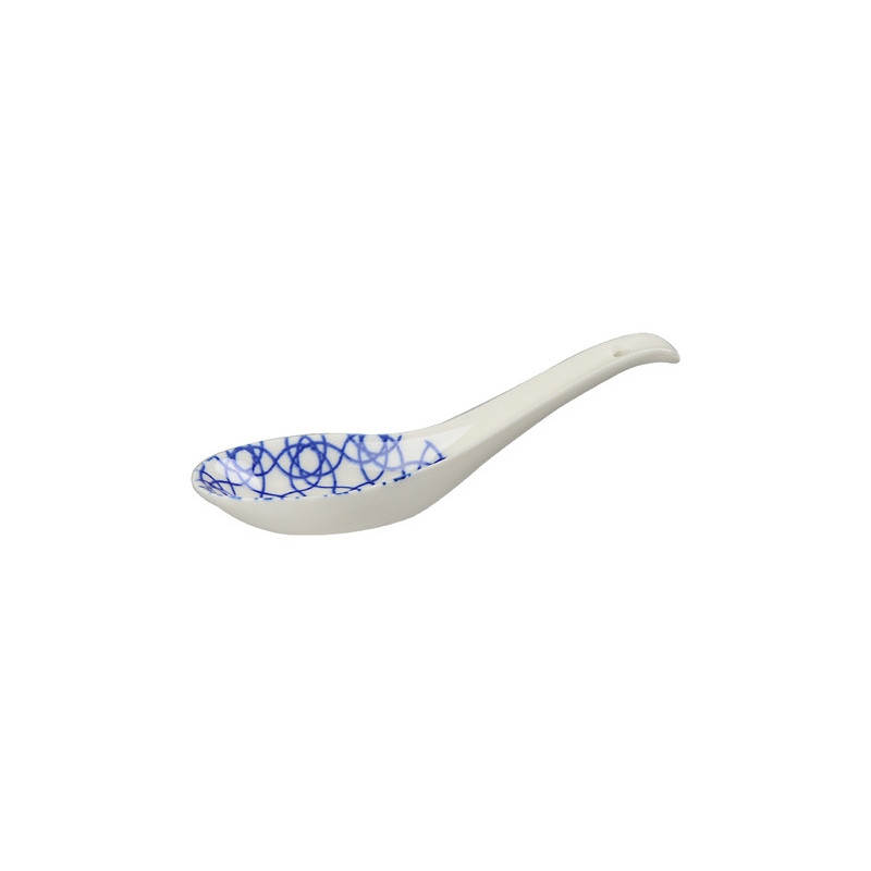 Cuillère à soupe NiPPON BLUE (lacets) en porcelaine