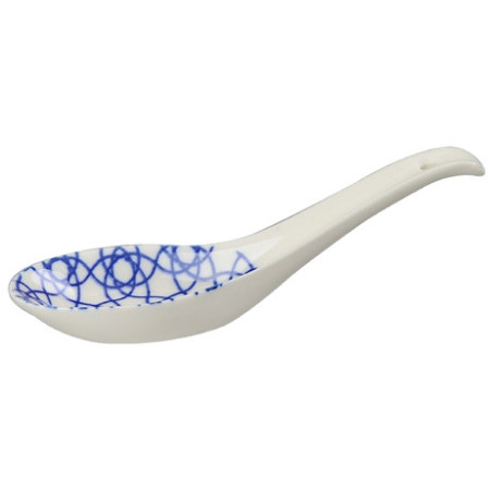 Cuillère à soupe NiPPON BLUE (lacets) en porcelaine