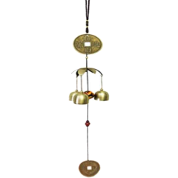 Carillon Pagode 3 cloches PièCES ZOdiAQUES h45cm