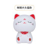 Mini Maneki neko animé 100% SOLAiRE kawaii blanc yeux fermés h5.5cm