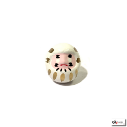 Daruma en papier mâché mini blanc (h4.5cm)