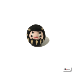 Daruma en papier mâché mini noir (h4.5cm)