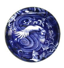 Bol à soupe RAMEN en porcelaine GRUES dans les VAGUES d15cm
