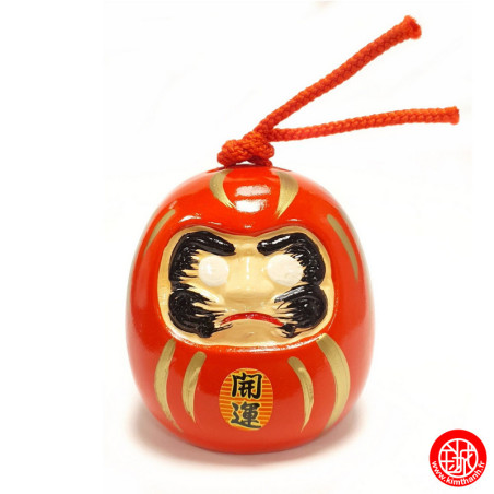 Daruma grelot en argile (h8cm)