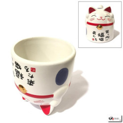 Mug chat MANEKi NEKO ??? renversant bleu h10cm