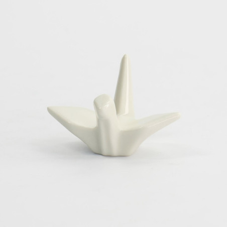 Porte-baguettes GRUE ORiGAMi en porcelaine BLANC L6cm