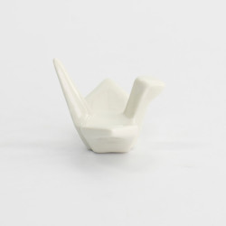 Porte-baguettes GRUE ORiGAMi en porcelaine BLANC L6cm