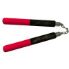 Nunchaku en mousse à chaîne imprimé dragon doré (noir et rouge)