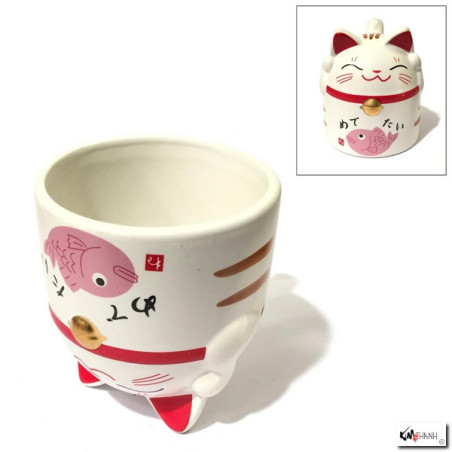 Mug chat MANEKi NEKO ??? renversant rose h10cm