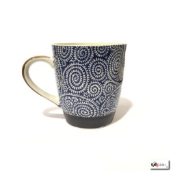 Mug KARAKUSA bleu en porcelaine japonaise