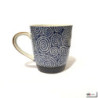 Mug KARAKUSA bleu en porcelaine japonaise